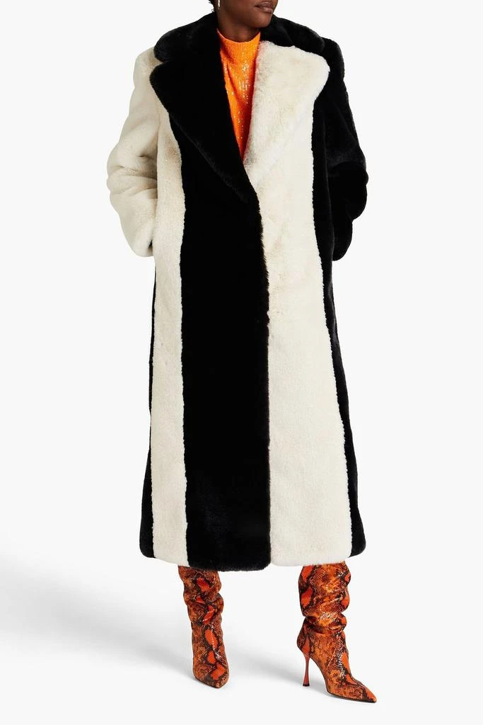 ROTATE BIRGER CHRISTENSEN Two-tone faux fur coat 2