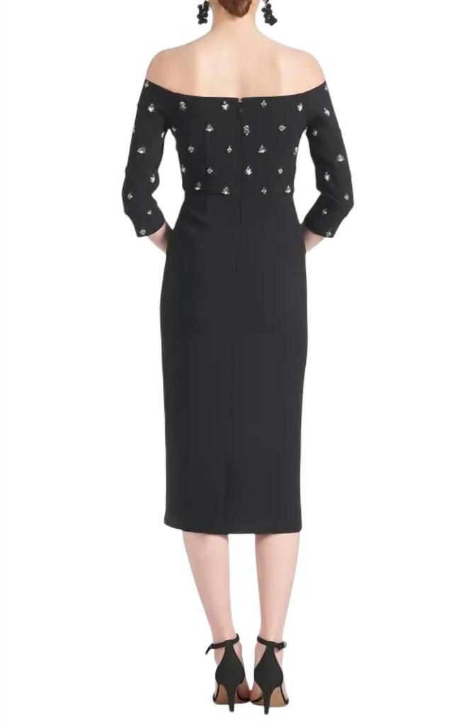 Sachin & Babi Sachin & Babi - Fatima Embellishedoff Shoulder Midi Dress