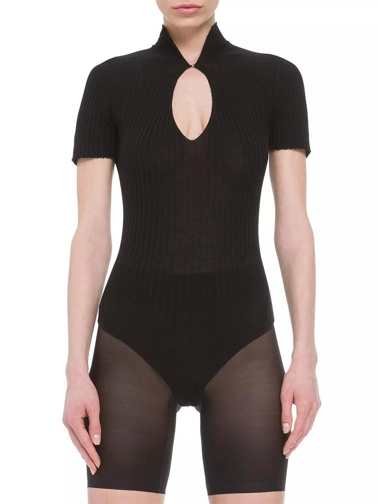 Wolford Rib-Knit Wool Bodysuit 3