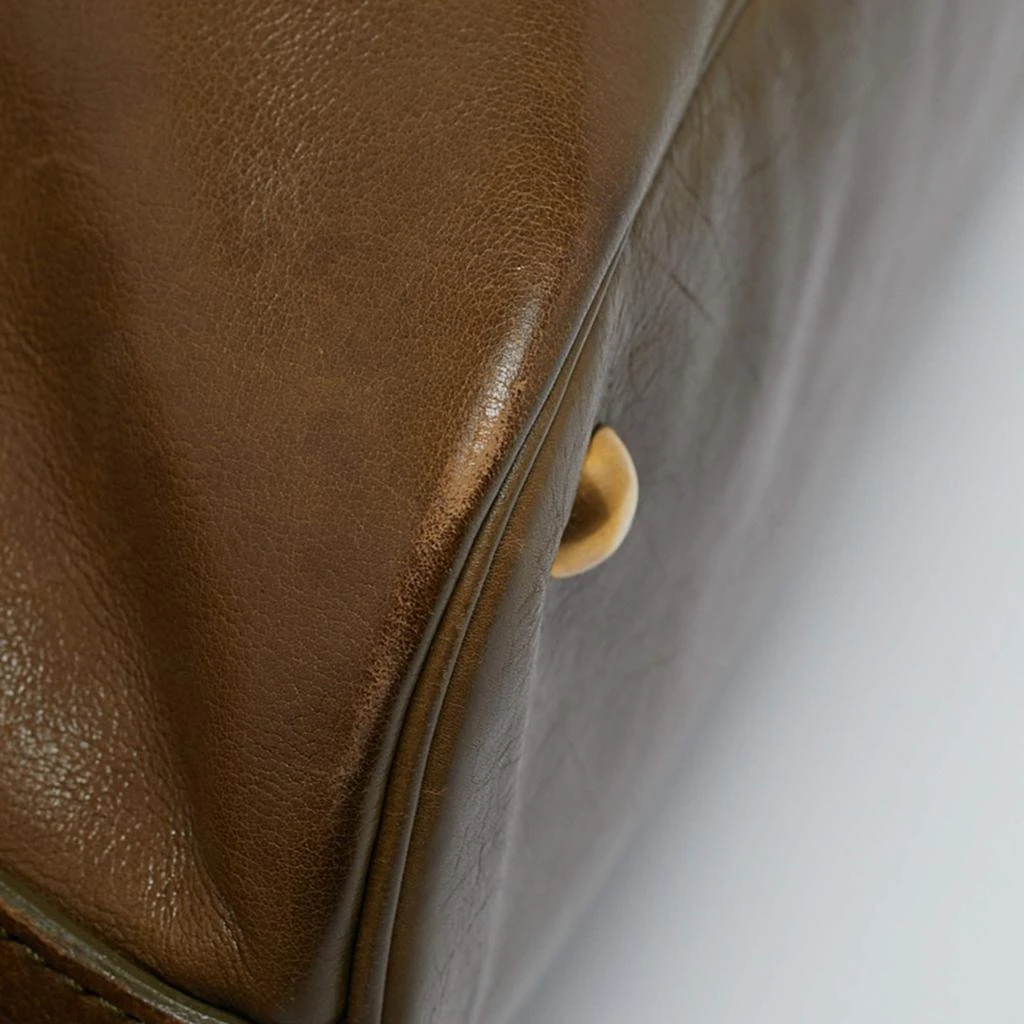 Yves Saint Laurent Yves Saint Laurent Olive Green Leather Large Muse Bag 21