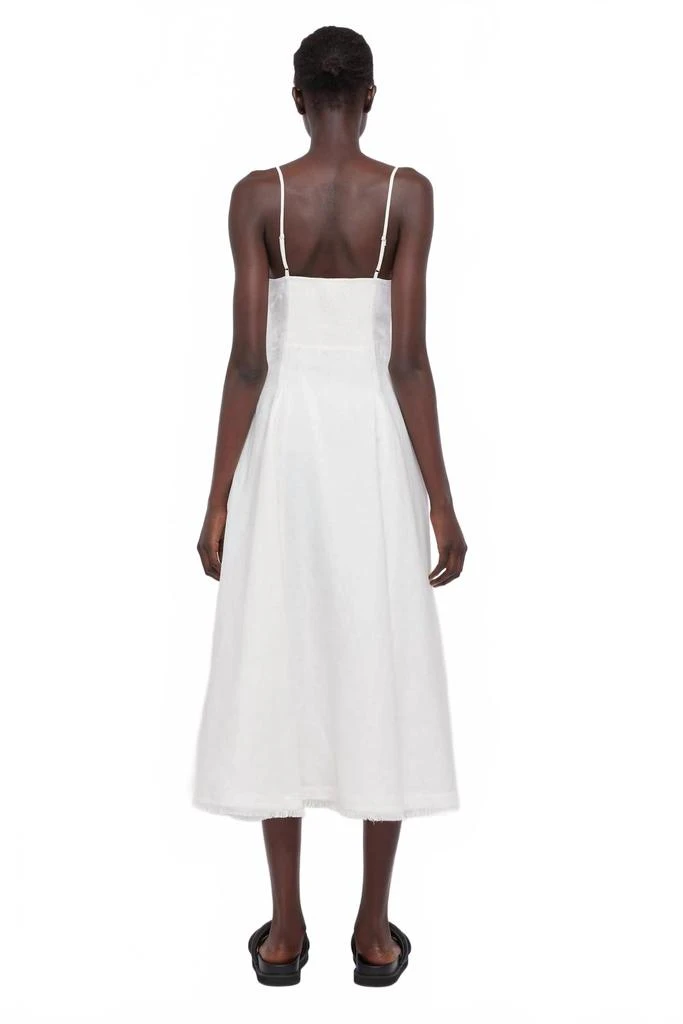 SIMKHAI Analise Bustier Midi Dress In White 2