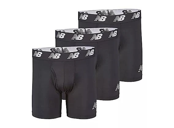 New Balance Mens Premium 6 Inch Boxer Brief with Fly 3 Pack 1