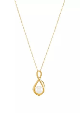 Belk 
Co. 1.7 ct. t.w. Freshwater Pearl Pendant Necklace in 10K Yellow Gold