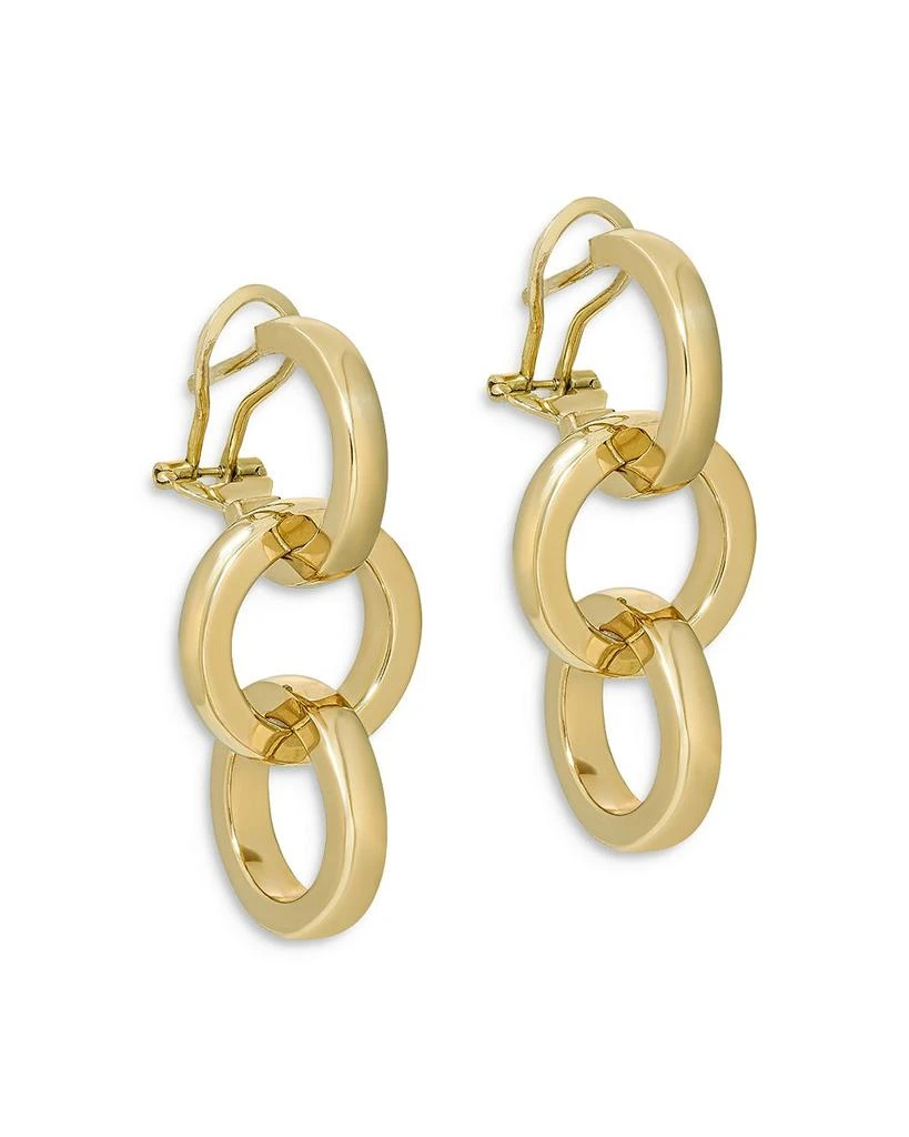 L. Klein 18K Yellow Gold Duetto Triple Hoop Drop Earrings 1