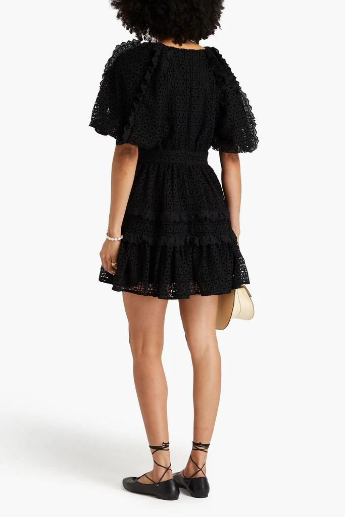 Aje Aveline ruffled broderie anglaise mini dress 3