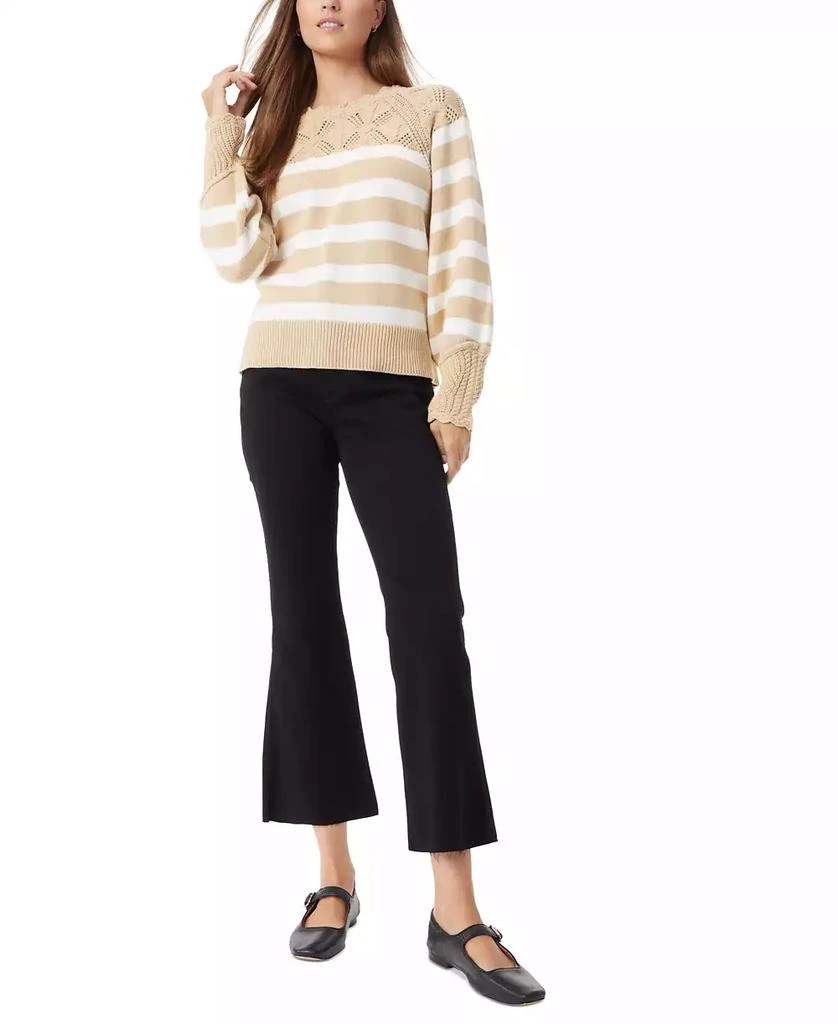 Sam Edelman Women's Joy Novelty Yoke Striped Sweater 1