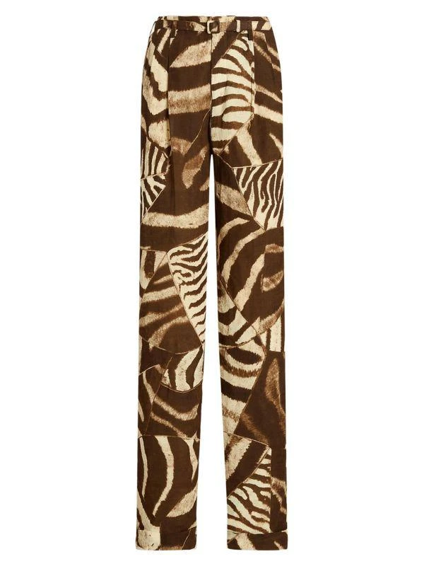 Ralph Lauren Stamford Patchwork Animal-Print Pants 2