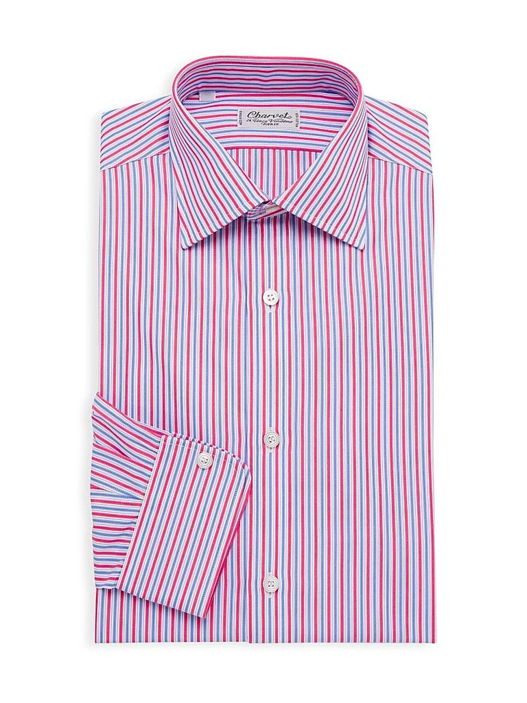 Charvet Striped Cotton Chambray Dress Shirt 1