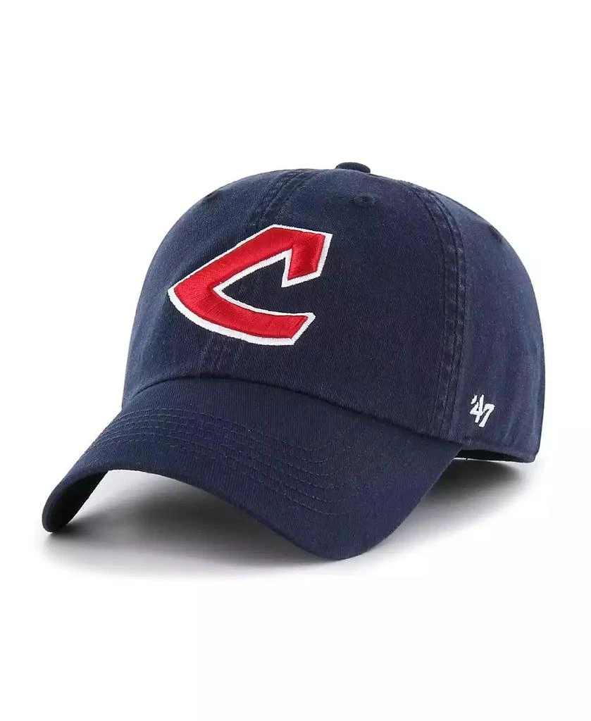 47 Brand Men's Navy Cleveland Indians Cooperstown Collection Franchise Fitted Hat 1