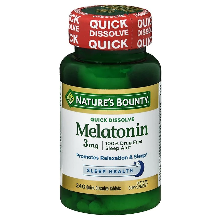 Nature's Bounty Melatonin 3 mg Dietary Supplement Tablets 1