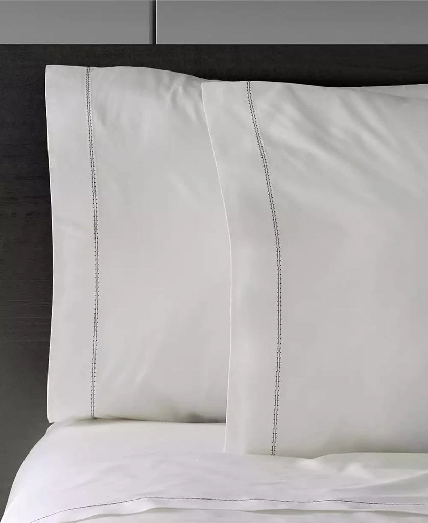 Vera Wang CLOSEOUT! Solid 400 Thread Count Cotton Percale 4 Piece Sheet Set, Queen 3