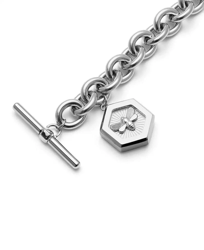Olivia Burton Women's Minima Bee Silver Tone Toggle Bracelet 3