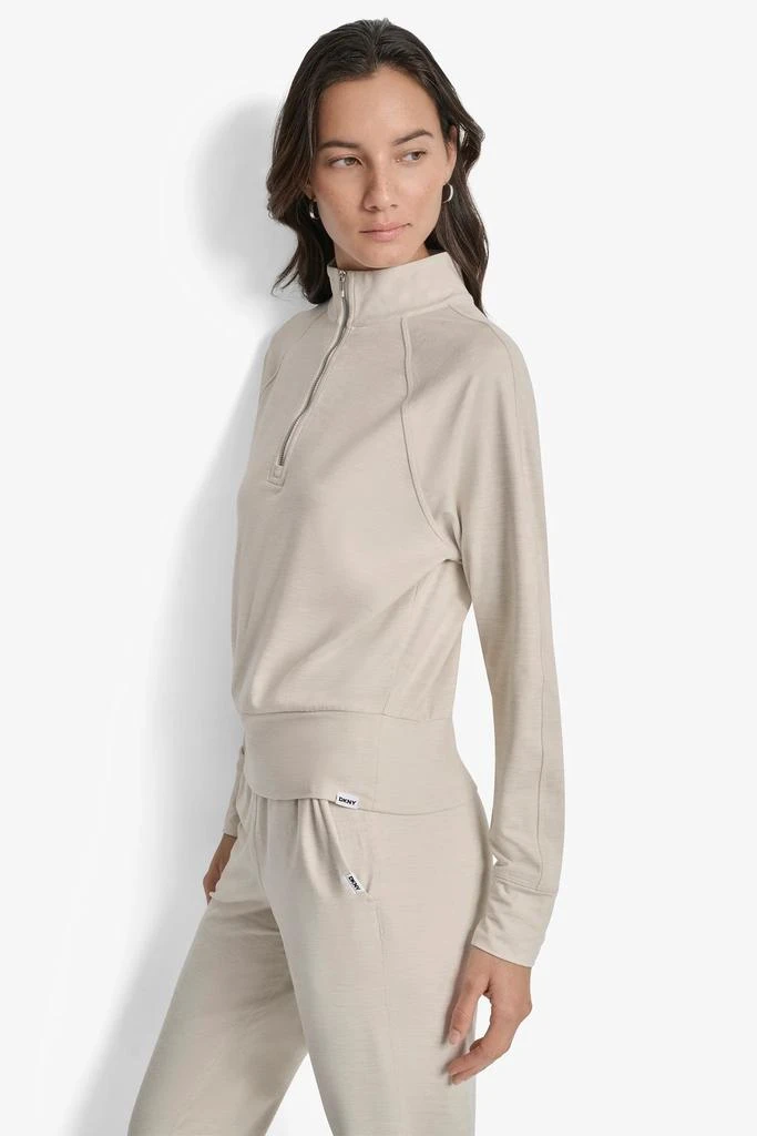DKNY SPACEDYE HALF ZIP RAGLAN SLEEVE PULLOVER 3