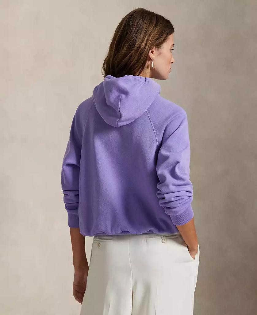 Ralph Lauren Women's Shrunken Fit Lightweight Fleece Hoodie Sweatshirt