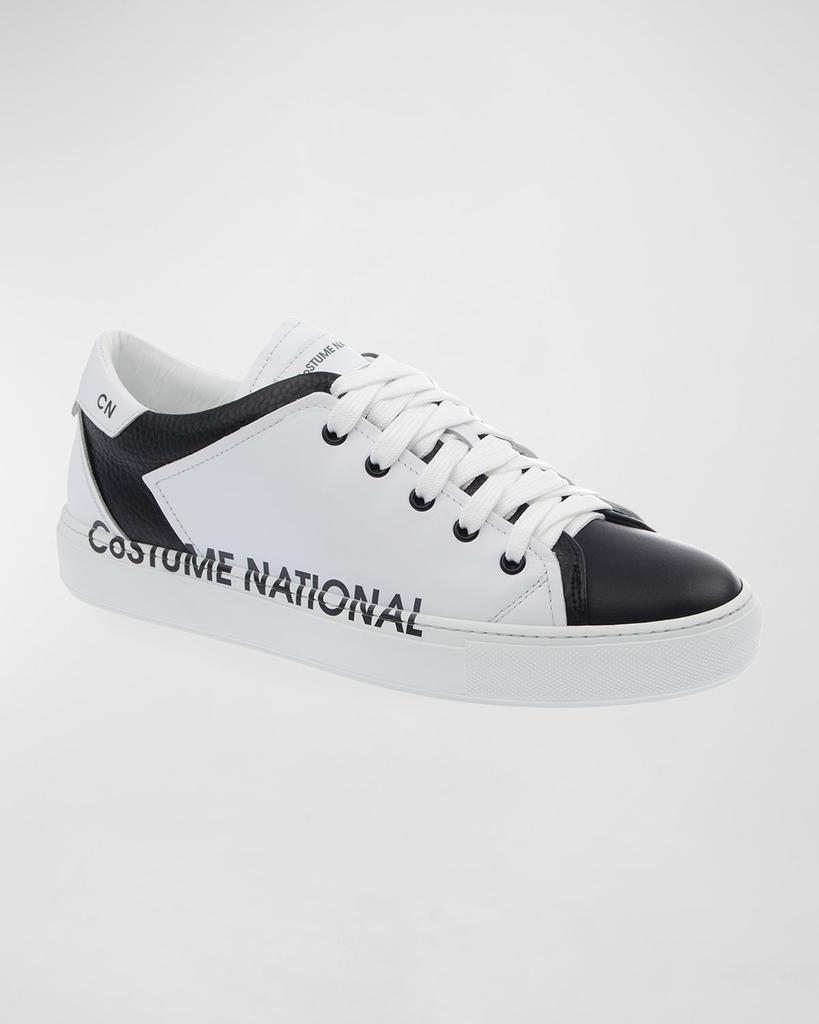 Costume National Men's Logo Bicolor Low-Top Sneakers