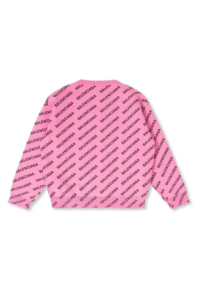 Balenciaga Balenciaga Kids Logo-Intarsia Knitted Jumper 2