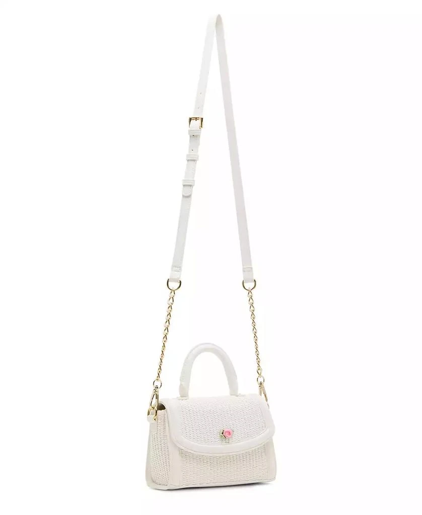 Madden Girl Veras Raffia Top Handle Satchel Bag 4