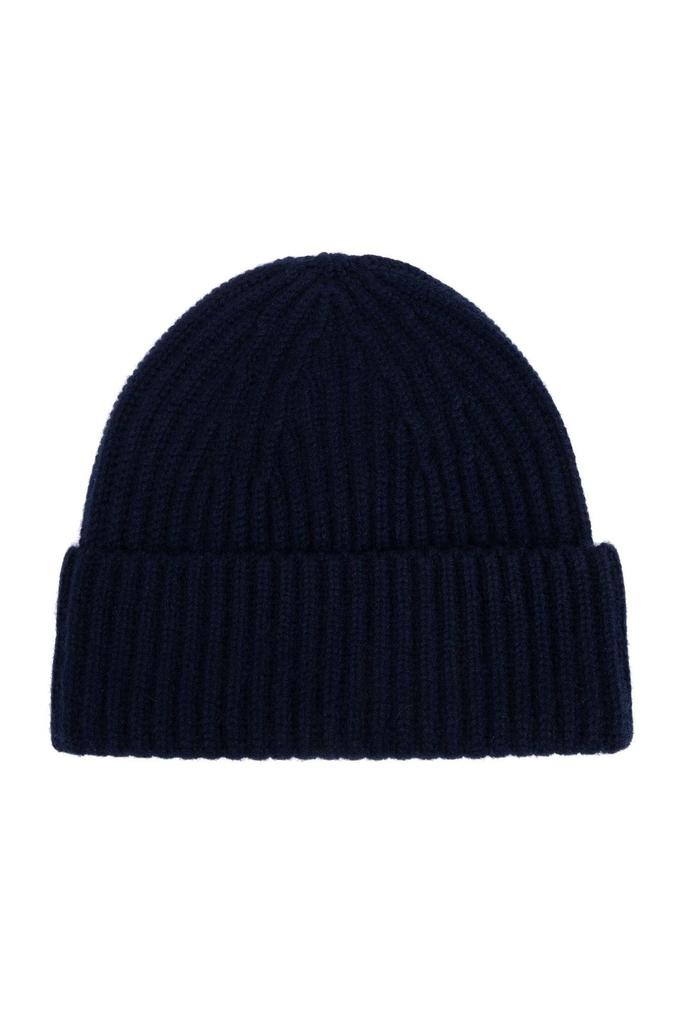 ニットキャップ・ビーニー BURBERRY ELECTRIC BLUE CASHMERE BEANIE HAT Blue Ribbed Cashmere Beanie by Burberry on Sale
