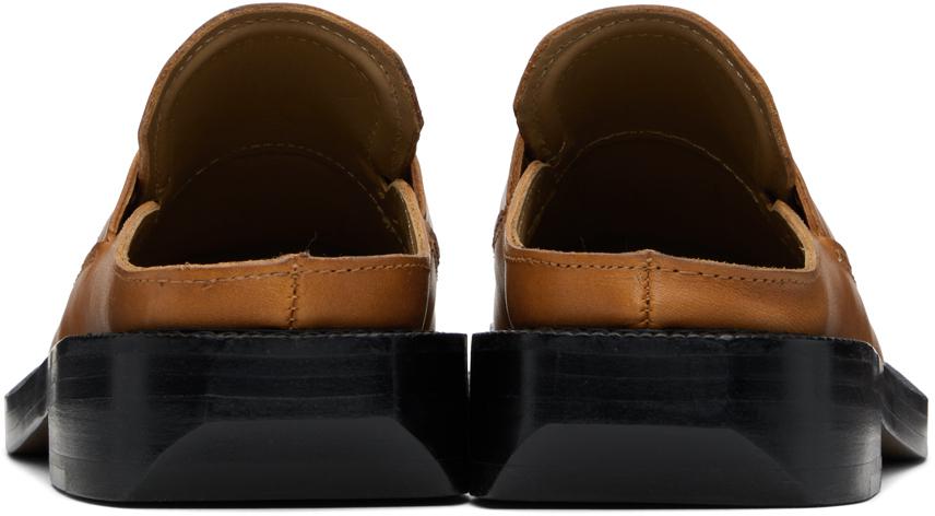 ADER error Brown Curve MU03 Slip-On Loafers