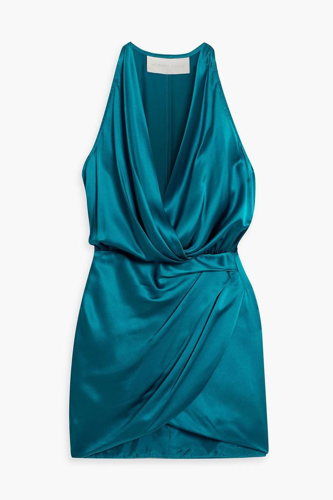 Michelle Mason Wrap-effect silk-satin mini dress