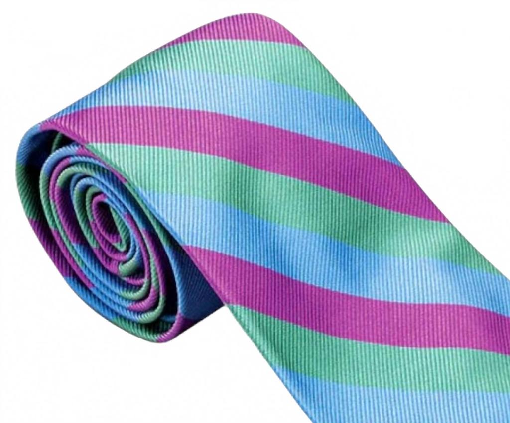 R. Hanauer Men's Welford Neck Tie In Mint/purple/blue