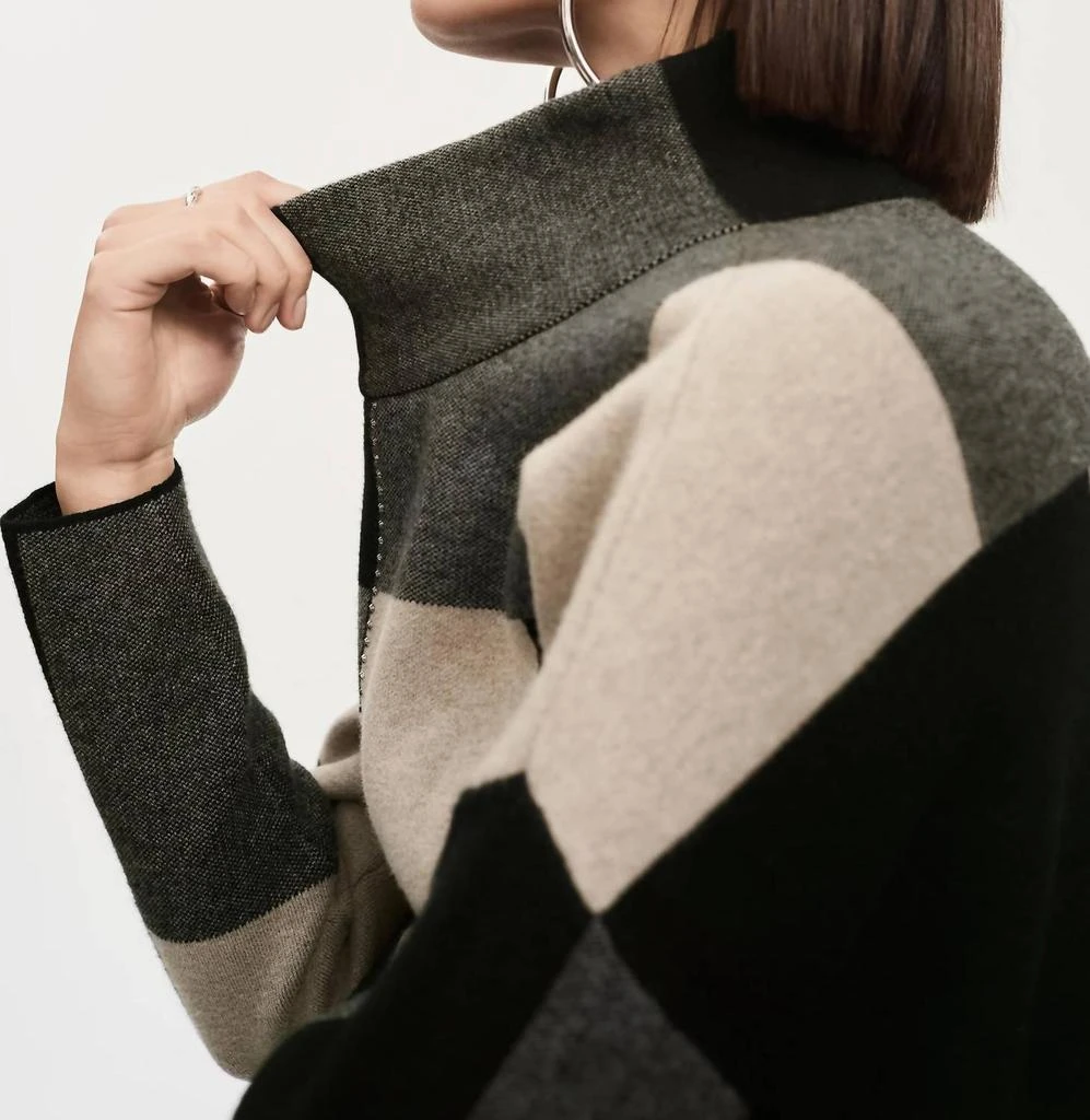 JOSEPH RIBKOFF Joseph Ribkoff - Color Block Jacquard Pullover 4