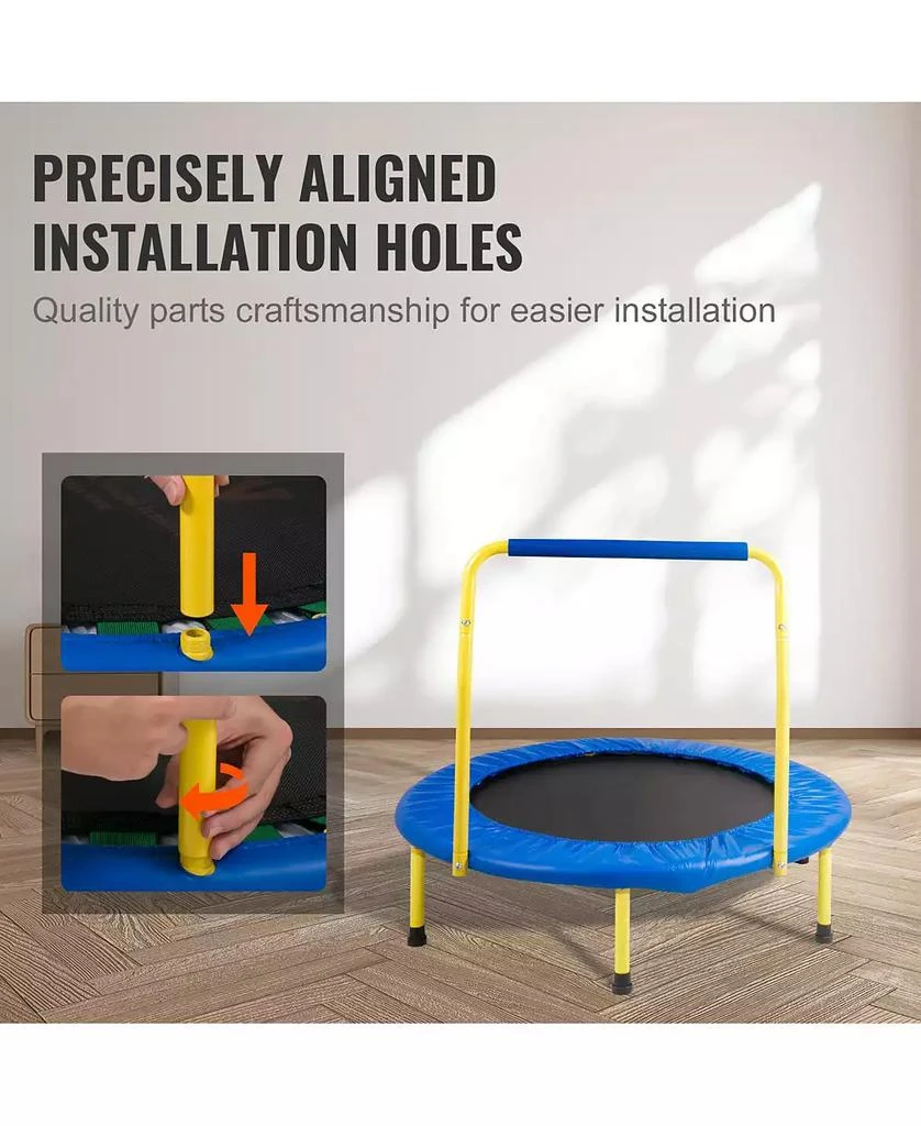 SUGIFT 3FT Kids Trampoline Foldable Indoor Outdoor Mini Trampoline 3