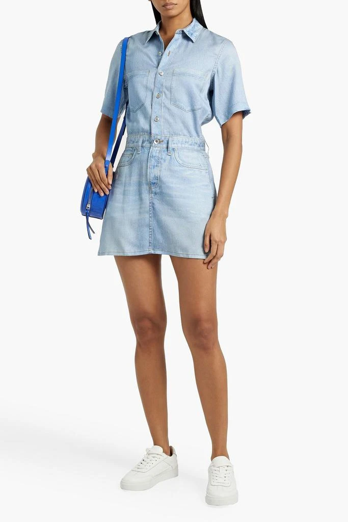 Rag & Bone Freesia denim-effect print TENCEL™ mini shirt dress 2