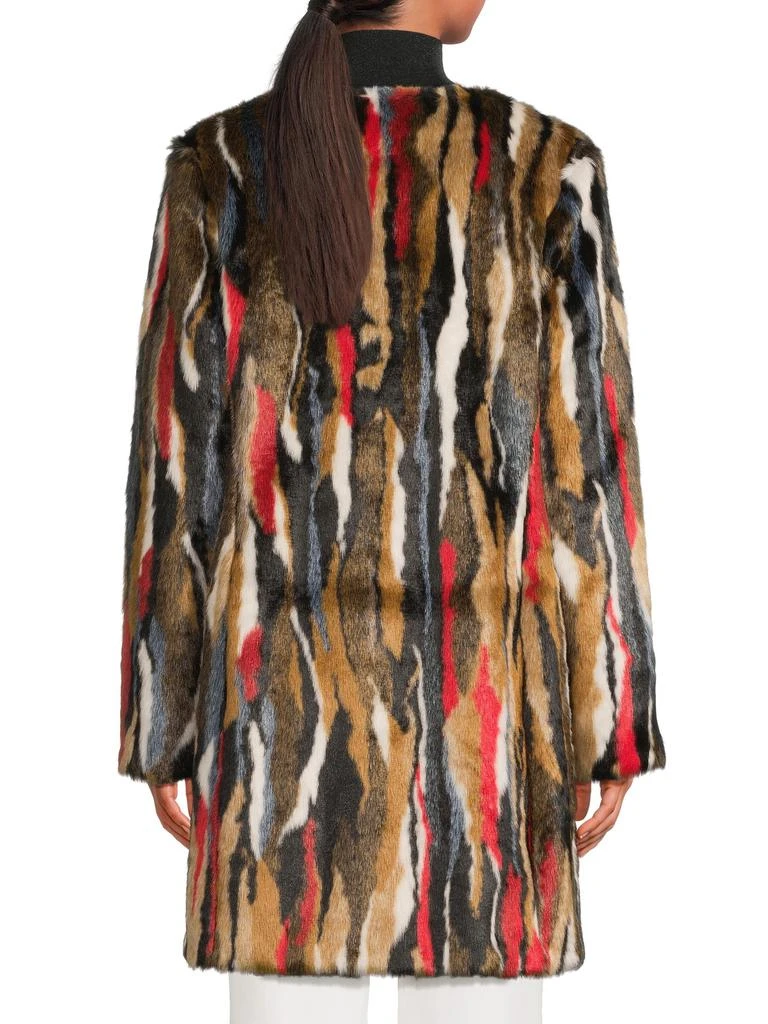 Karl Lagerfeld Paris Multicolor Faux Fur Coat 2