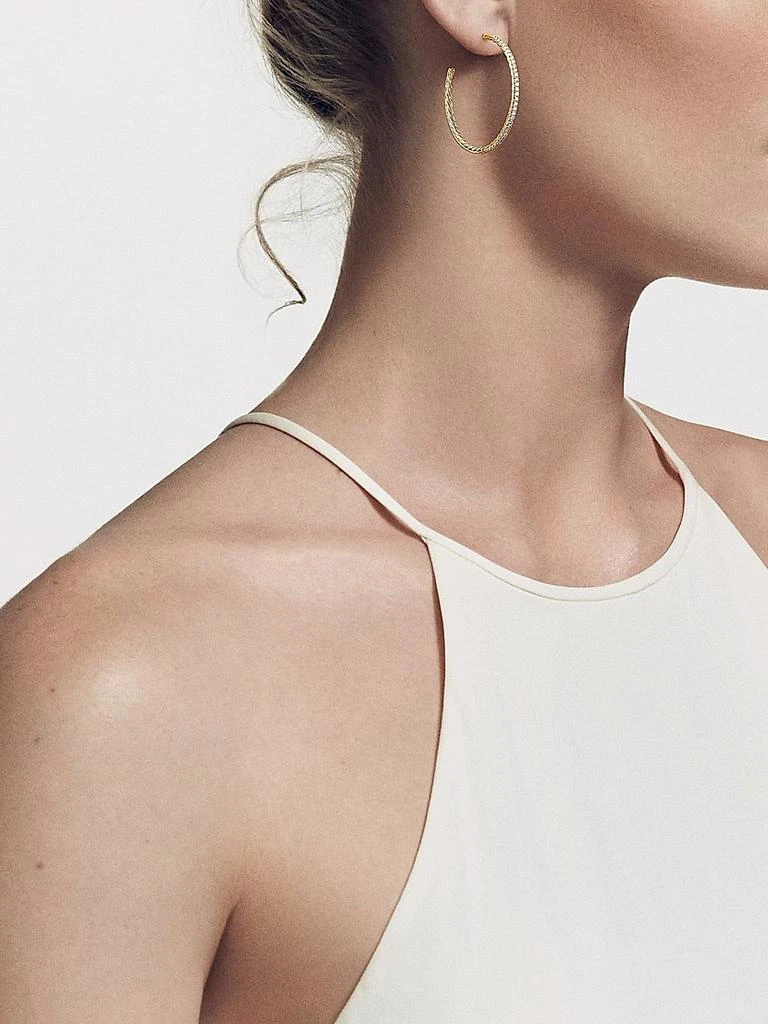 David Yurman Pavé Hoop Earrings in 18K Yellow Gold 3
