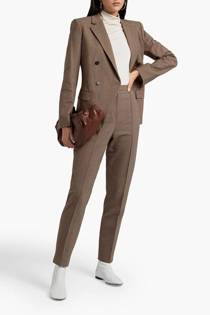 Theory Double-breasted checked woven blazer 4