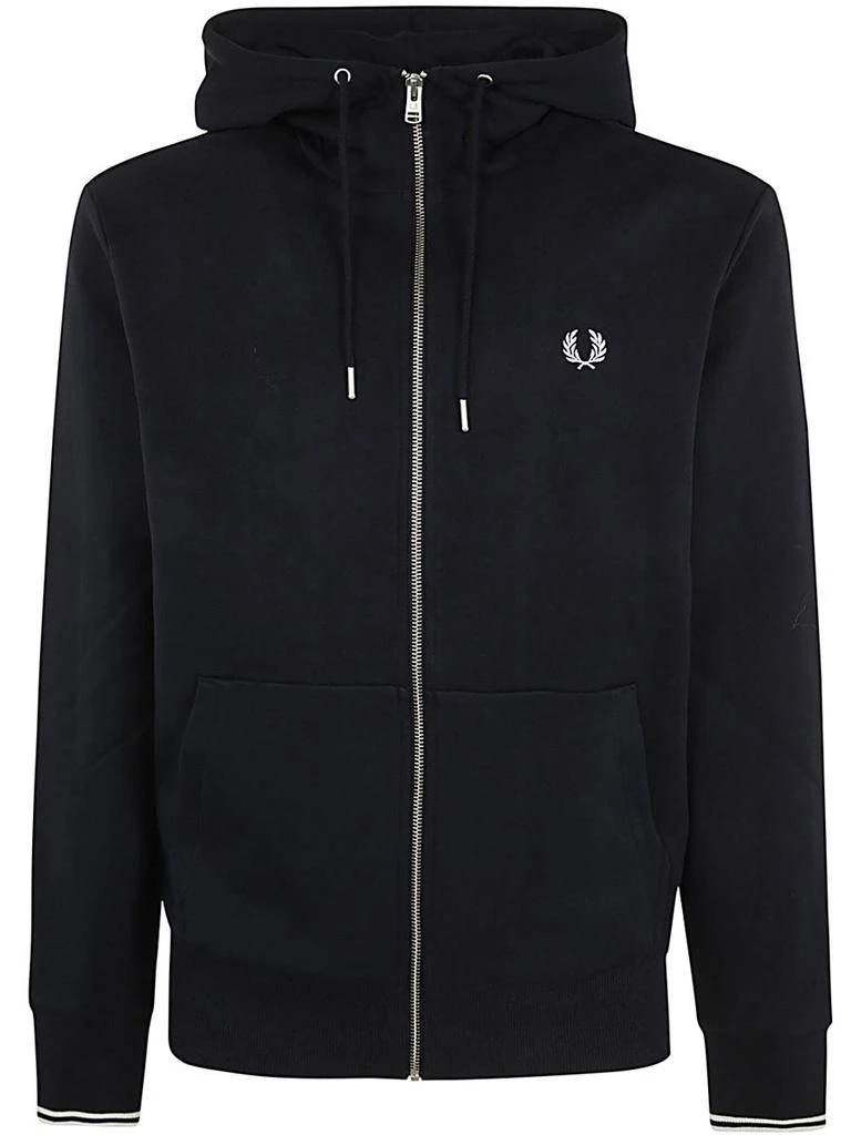 Fred Perry Fred Perry Hooded Zip Through Sweatshirt Clothing 1