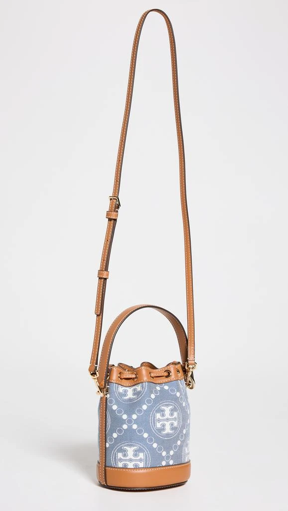 Tory Burch T Monogram Denim Mini Bucket Bag 3