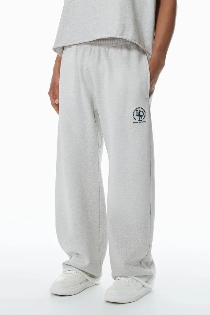 Alexander Wang Unisex Logo Oversized Cotton Terry Sweatpants 3