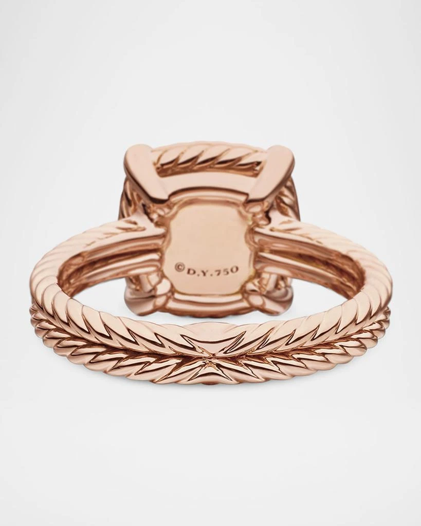 David Yurman Chatelaine 11mm Rose Gold  Ring with Morganite & Diamonds 7