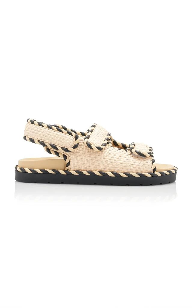Bottega Veneta Bottega Veneta - Jack Raffia Slingback Sandals - Neutral - IT 39 - Moda Operandi 1
