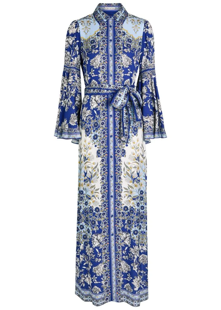 Alice + Olivia Chassidy printed maxi shirt dress 1