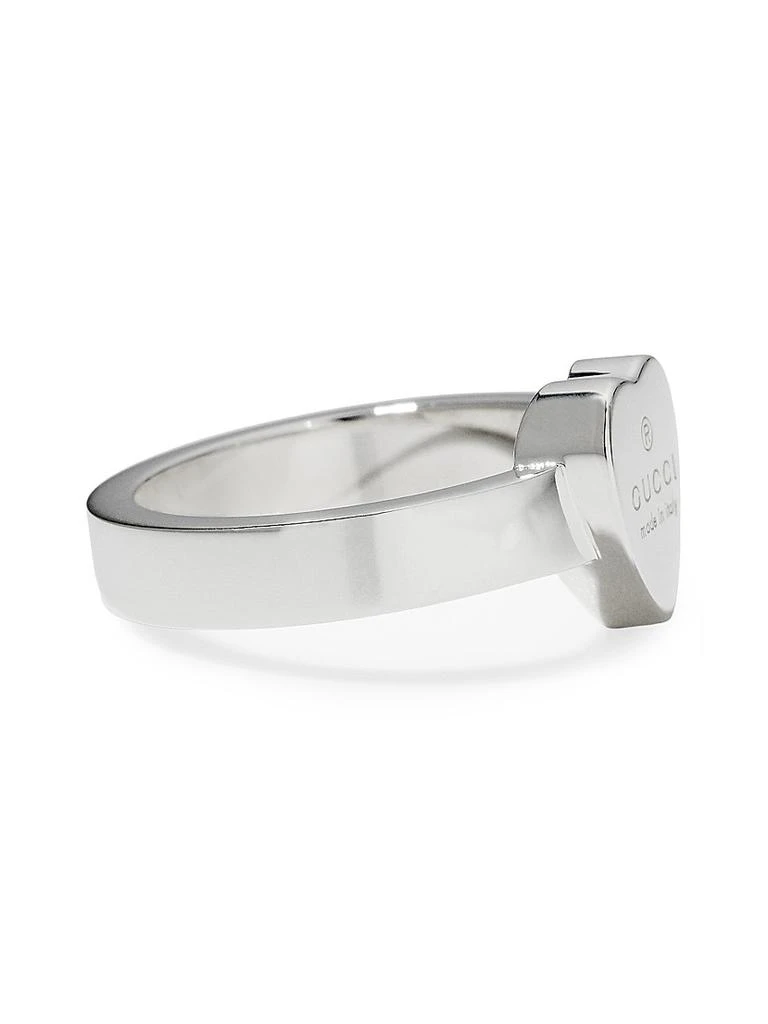 Gucci Engraved Heart Sterling Silver Ring 5