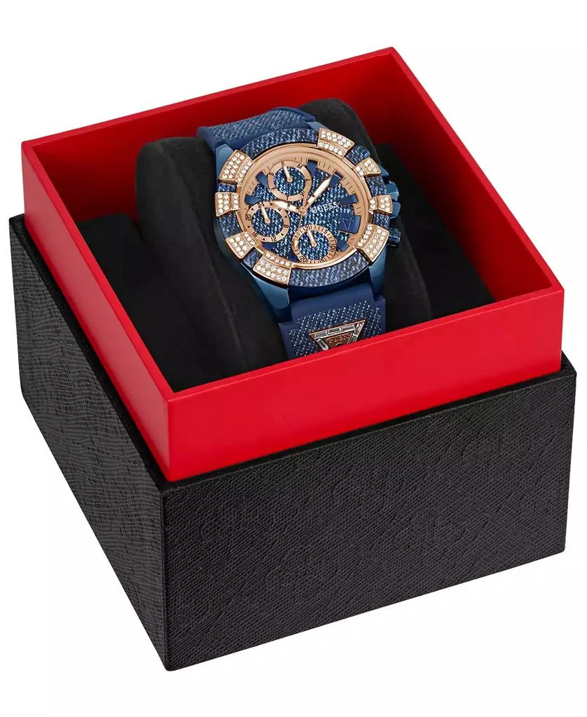GUESS Women's Multi-Function Blue Denim/Silicone Watch 39mm 5