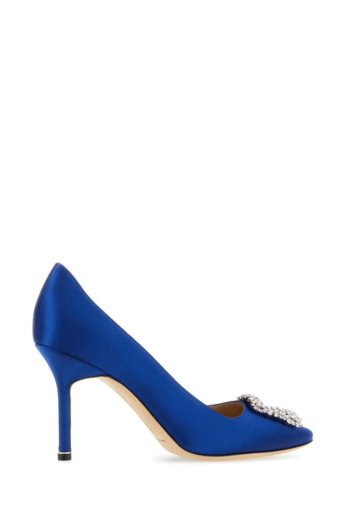 Manolo Blahnik Electric blue satin Hangisi pumps 2