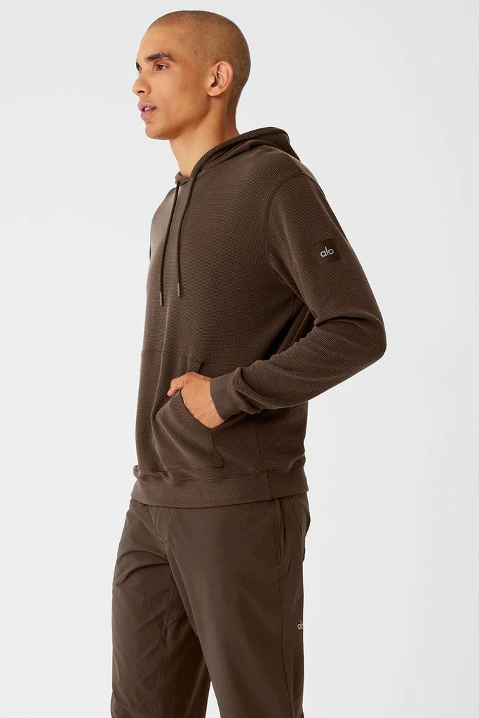 Alo Micro Waffle Fast Break Hoodie - Espresso 3