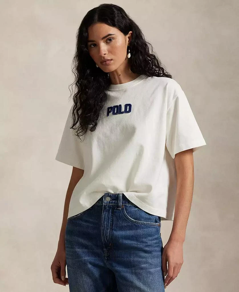 Ralph Lauren Women's Logo Cotton Jersey Crewneck Tee 1