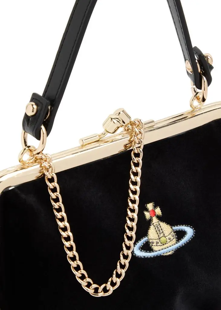 Vivienne Westwood Granny Frame velvet top handle bag 3