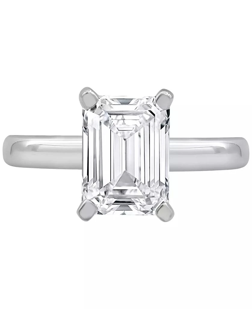 Badgley Mischka Certified Lab Grown Emerald-Cut Solitaire Engagement Ring (3 ct. t.w.) in 14k Gold 3