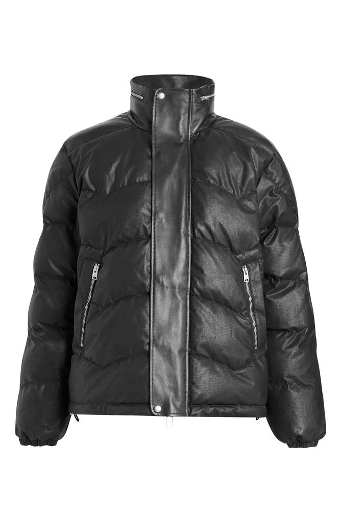 ALL SAINTS Altair Waxed Puffer Jacket with Stowaway Hood 4