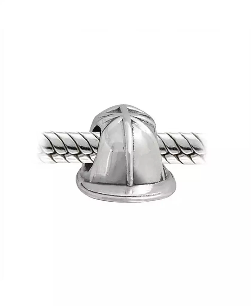 Bling Jewelry Fireman Fire Department Firefighter Hat Helmet Charm Bead Wife Oxidized Sterling Silver Fits European Bracelet 3