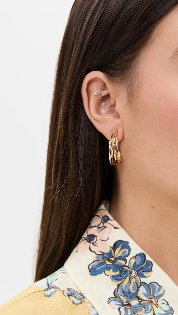 Argento Vivo Post Twisted Lay Hoops 2