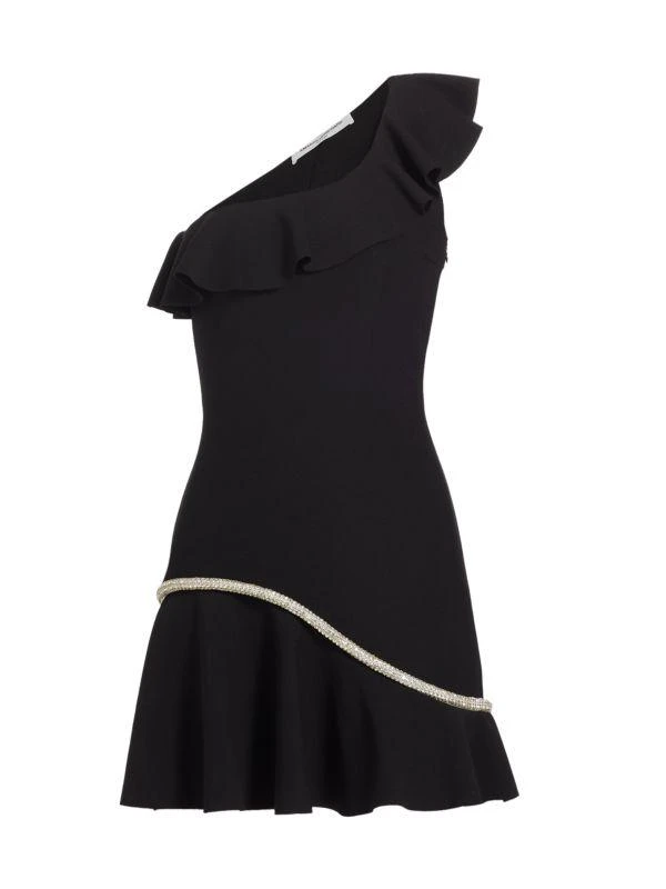 Amanda Uprichard Elsa Crystal-Embellished One-Shoulder Minidress 5