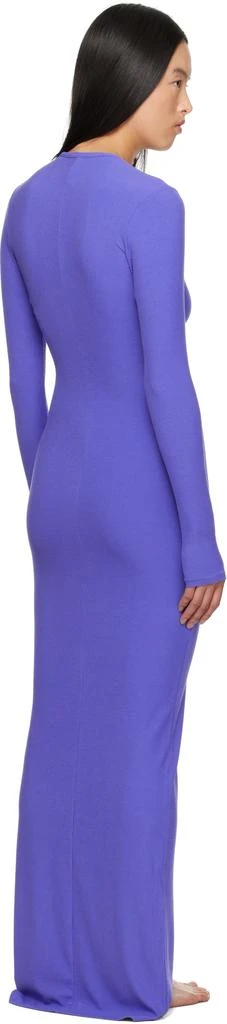 SKIMS Purple Soft Lounge Deep Plunge Maxi Dress 3