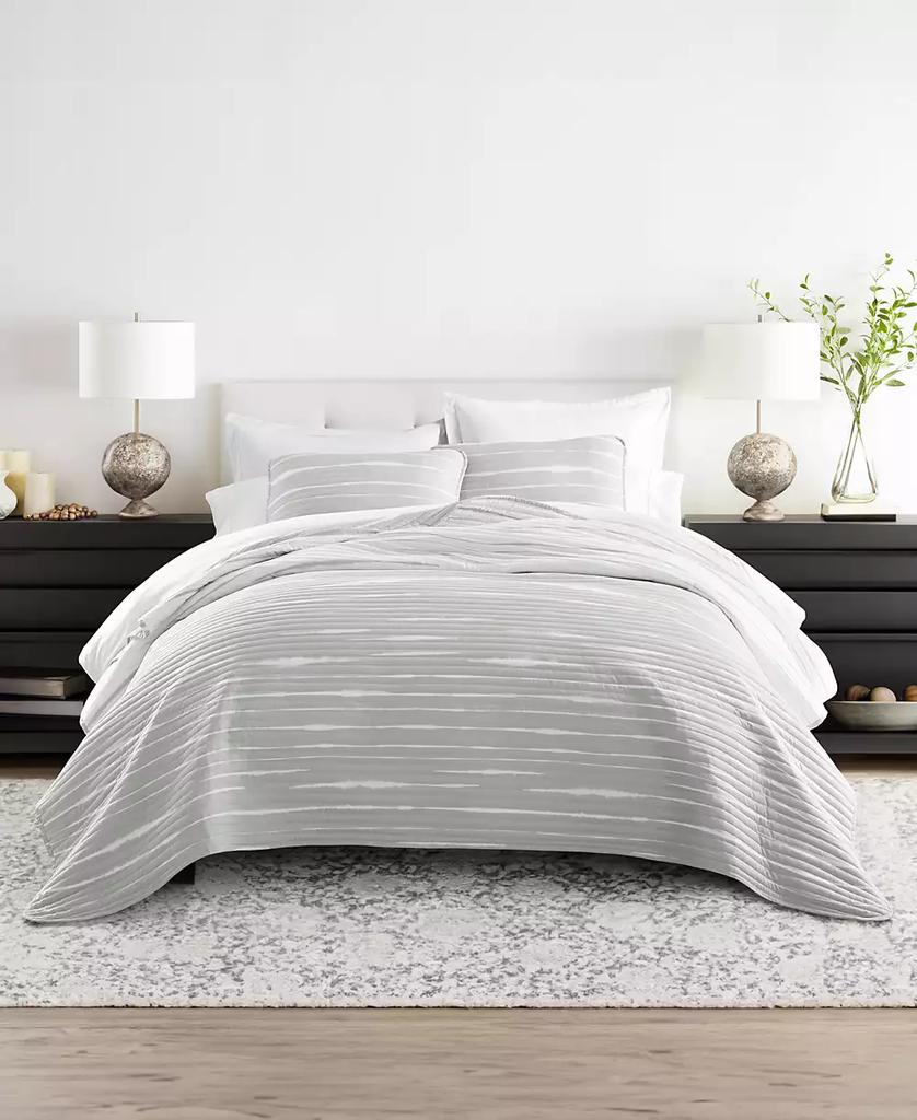 IENJOY HOME Horizon Lines Reversible 3-Pc. Lightweight Quilt Set